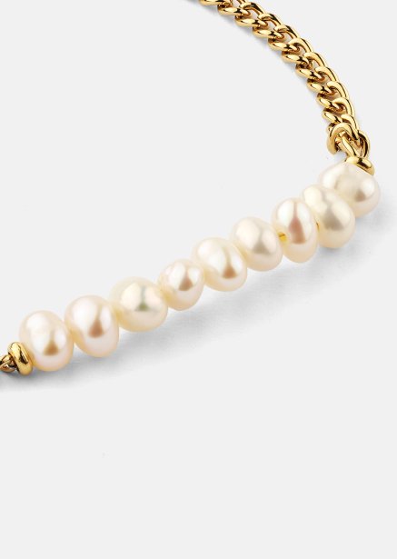 Armband Golden Pearl Chain - 18k Verguld