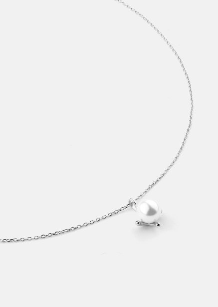 Ketting North Pearl - Verzilverd