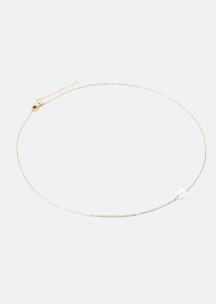 Ketting Mini Pearl- 18k Verguld