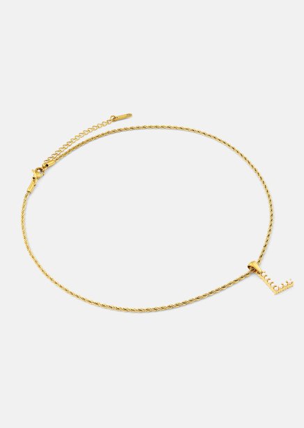 Amulet A-N Ketting – 18k Verguld