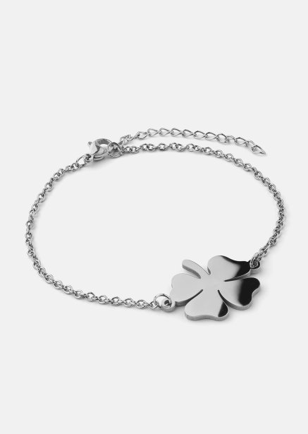 Armband Klavertjevier – Verzilverd