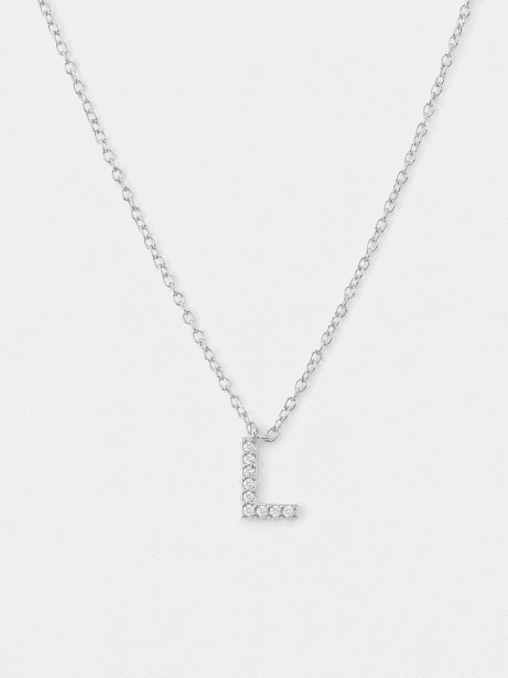 Ketting Initial Letters A-N – Verzilverd