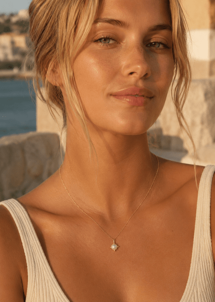 Ketting North Pearl - 18k Verguld