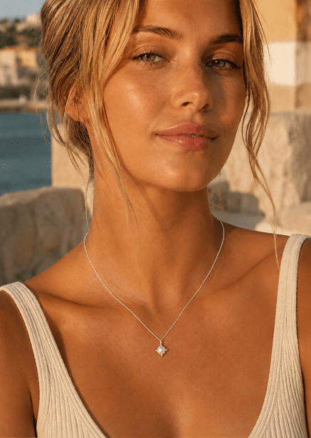 Ketting North Pearl - Verzilverd