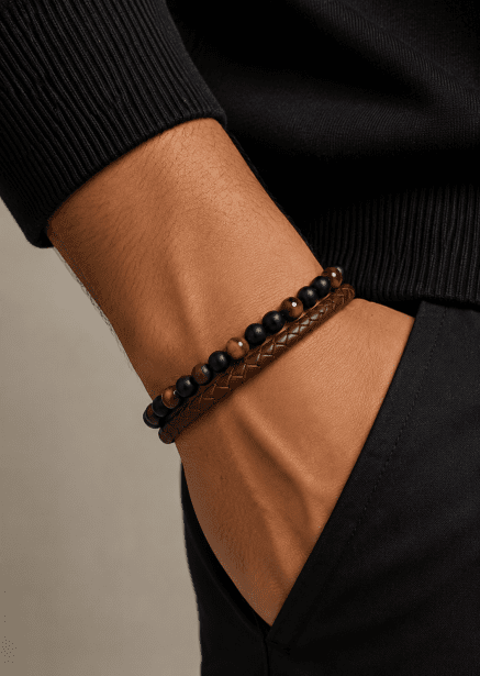 Leren armband Luxe Tangle