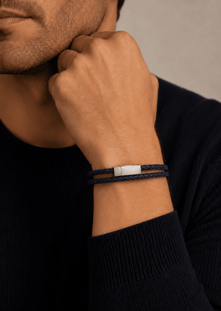 Leren armband Crimson Arc