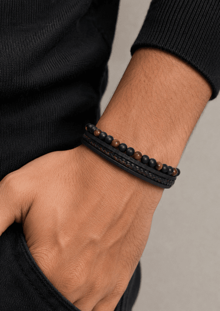 Leren armband Titan Crest