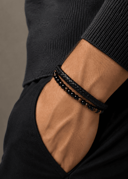 Leren armband Titan Knot