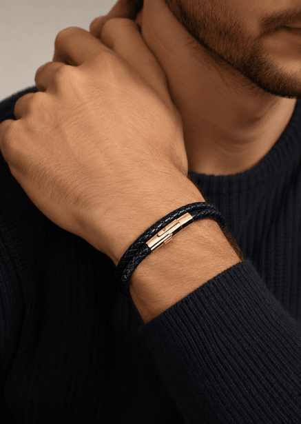 Leren armband Titan Lattice