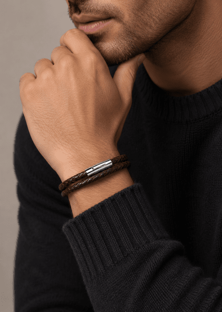 Leren armband Vanguard Twist