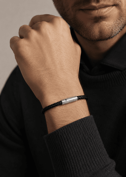 Leren armband Velor Crest