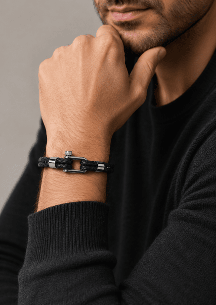 Leren armband Vertex Link