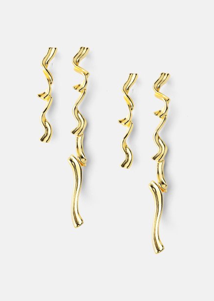 Oorbel Flow - 18k Verguld
