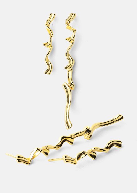 Oorbel Flow - 18k Verguld
