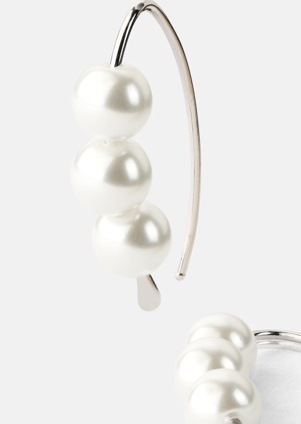 Oorbel Pearl Arc - Verzilverd