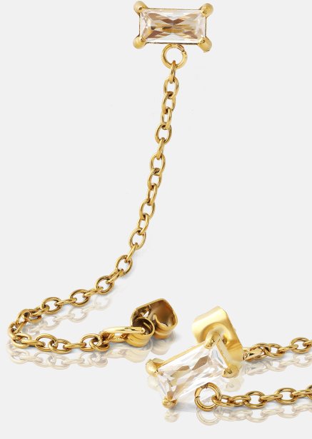 Oorbel Light Crystal Drip - 18k Verguld