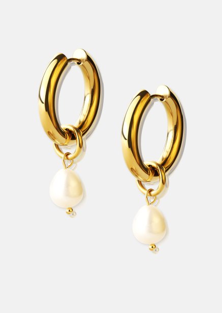 Oorbel Pearl Drop - 18k Verguld