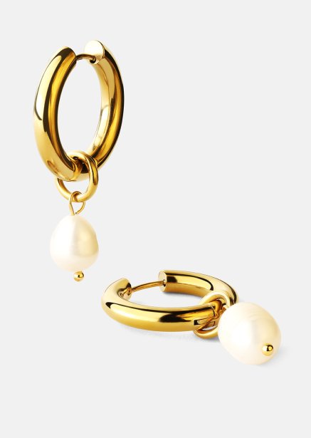 Oorbel Pearl Drop - 18k Verguld