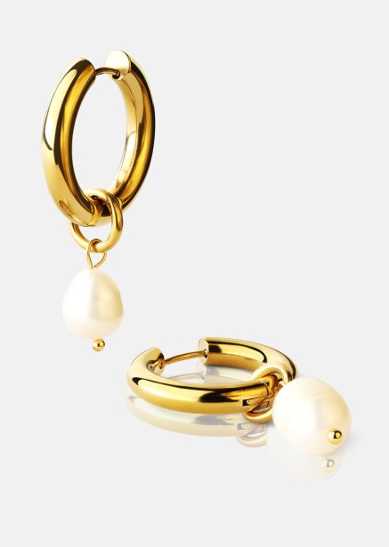 Oorbel Pearl Drop - 18k Verguld