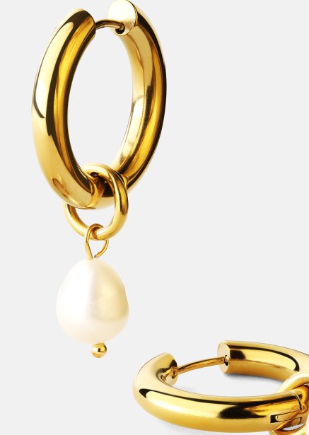 Oorbel Pearl Drop - 18k Verguld
