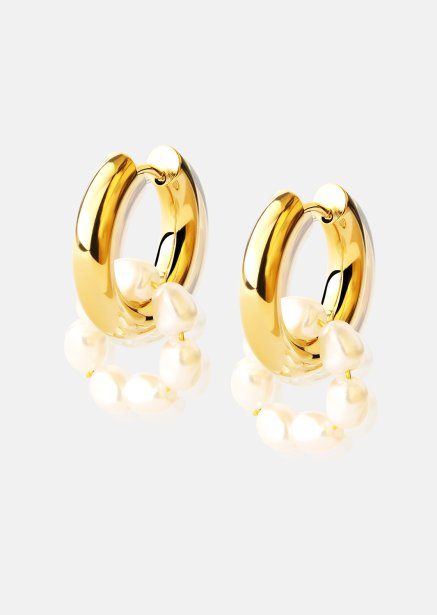 Oorbel Dark Eterna Pearl - 18k Verguld