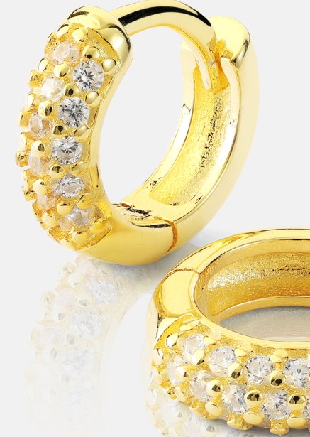 Oorbel Shimmer Hoops - 18k Verguld