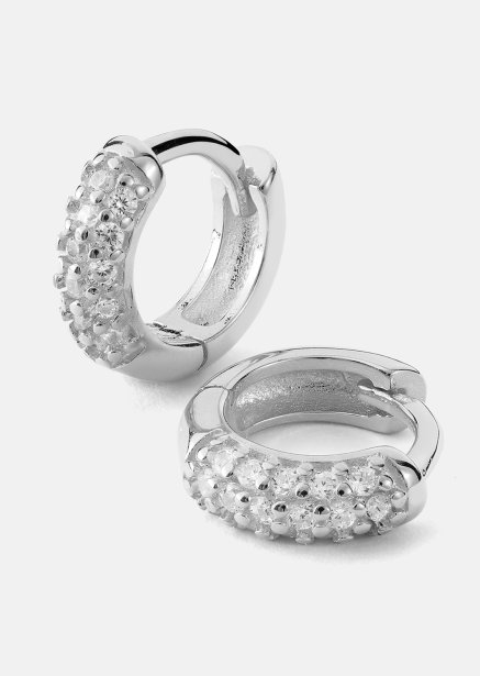 Oorbel Shimmer Hoops - Verzilverd