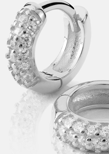 Oorbel Shimmer Hoops - Verzilverd
