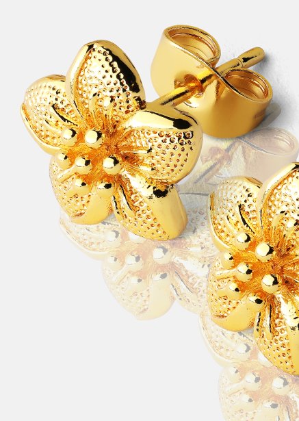 Oorbel Flores - 18k Verguld