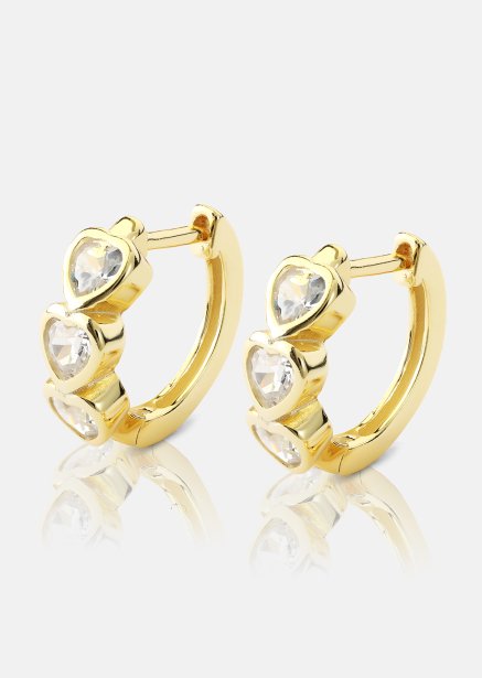 Oorbel Heart Hoops - 18k Verguld