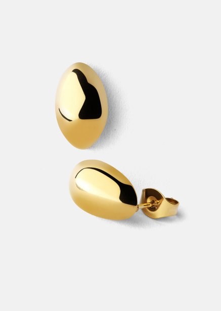 Oorbel Dark Chic Hoops - 18k Verguld