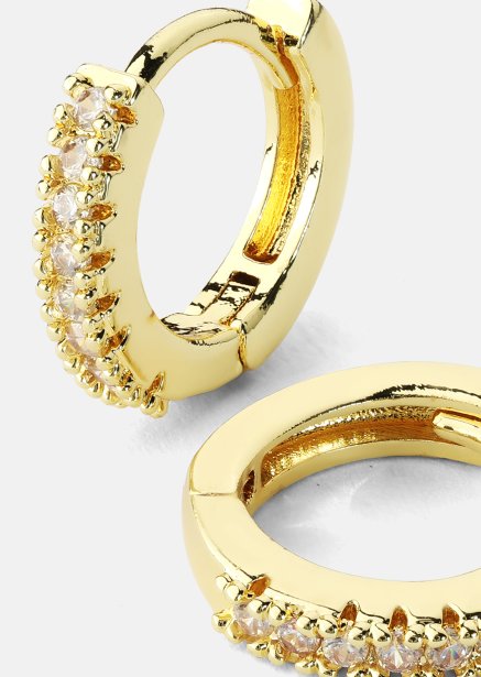 Oorbel Aitana wit - 18k Verguld