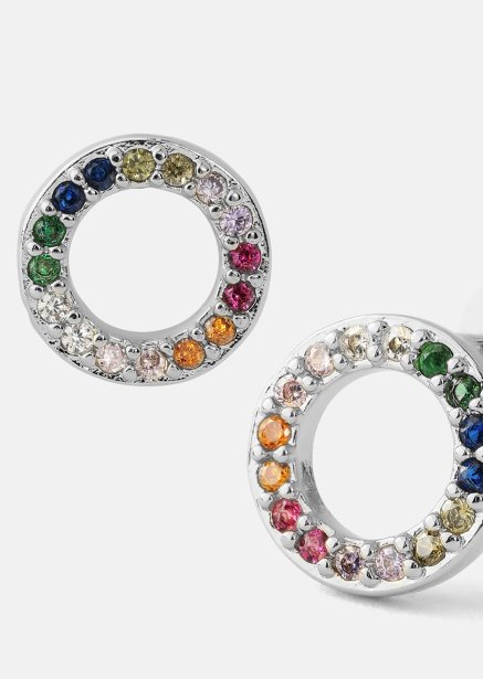 Oorbellen Prism Halo - Silverplated