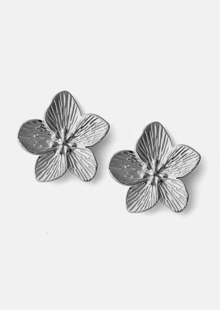 Oorbel Blossom - Verzilverd