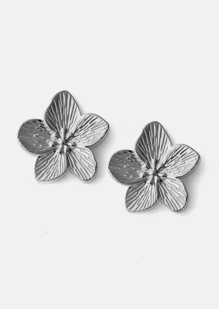 Oorbel Blossom - Verzilverd
