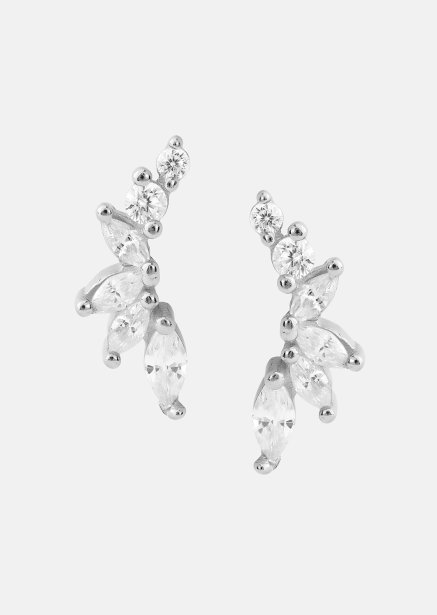Oorbellen Leaf Studs - Verzilverd
