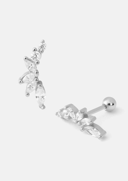 Oorbellen Leaf Studs - Verzilverd
