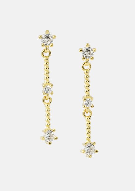 Oorbellen Luna strip - 18k Verguld