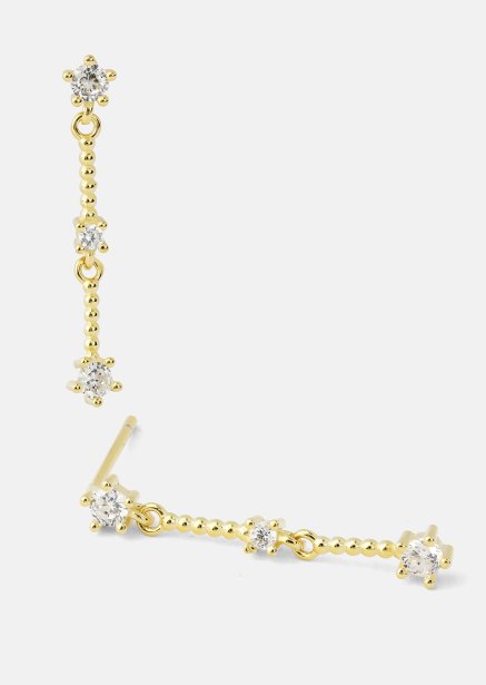 Oorbellen Luna strip - 18k Verguld