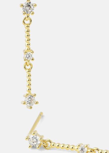 Oorbellen Luna strip - 18k Verguld