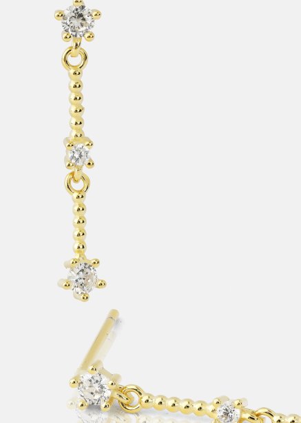 Oorbellen Luna strip - 18k Verguld