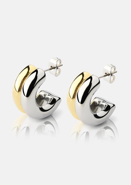 Oorbel Duo Glow - 18k Verguld