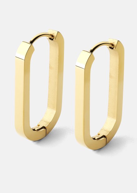Oorbel Edge Hoops - 18k Verguld