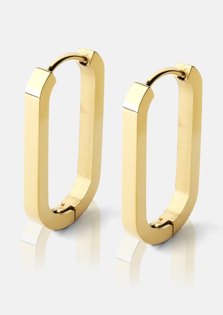 Oorbel Edge Hoops - 18k Verguld