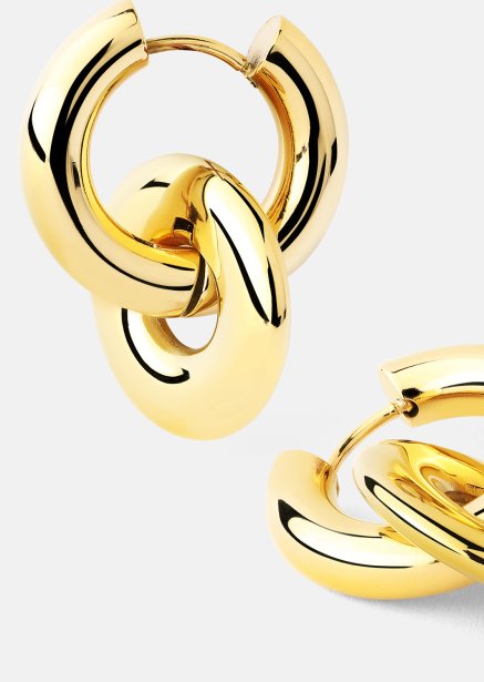 Oorbellen Chunky Link – 18k Verguld