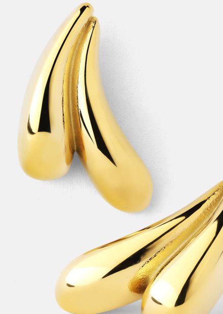 Oorbellen Flow Curve – 18k Verguld