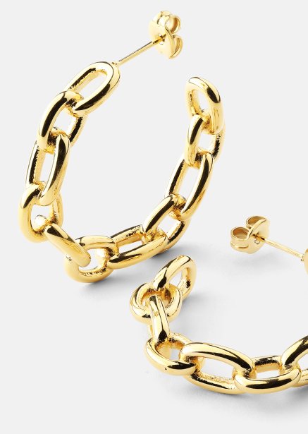 Oorbel Chain Bold - 18k Verguld