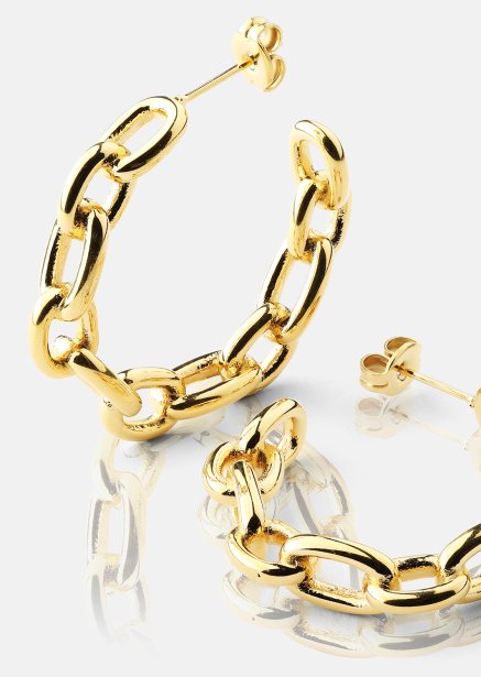 Oorbel Chain Bold - 18k Verguld