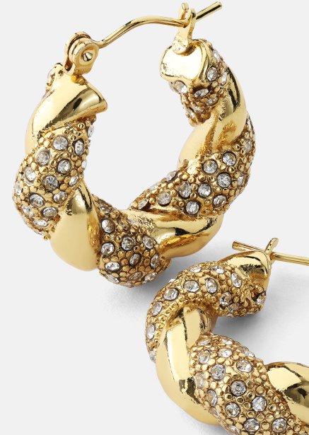 Oorbel Glam Hoops- 18k Verguld
