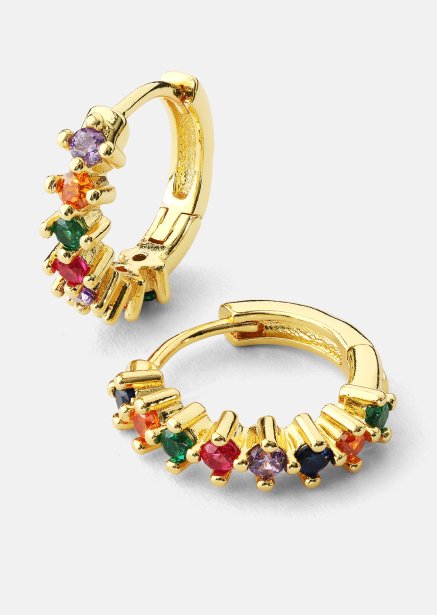 Oorbel Multicolor Shine - 18k Verguld